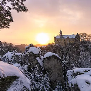 foto z instagramu Hrubí skála v zimě